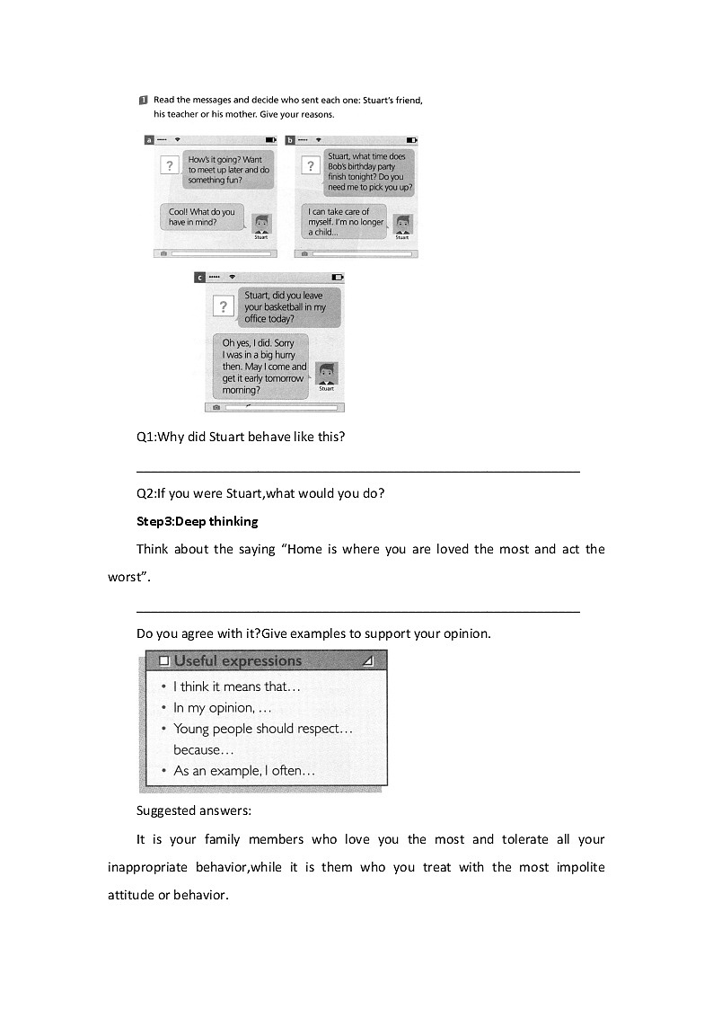Unit 3 Family matters Presenting ideas 教案-2022-2023学年高中英语牛津译林版(2020)必修第一册02