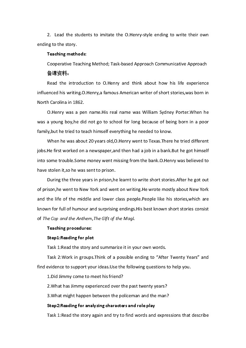Unit 4 Friends Forever Developing Ideas 教案-2022-2023学年高中英语外研版(2019)必修第一册02