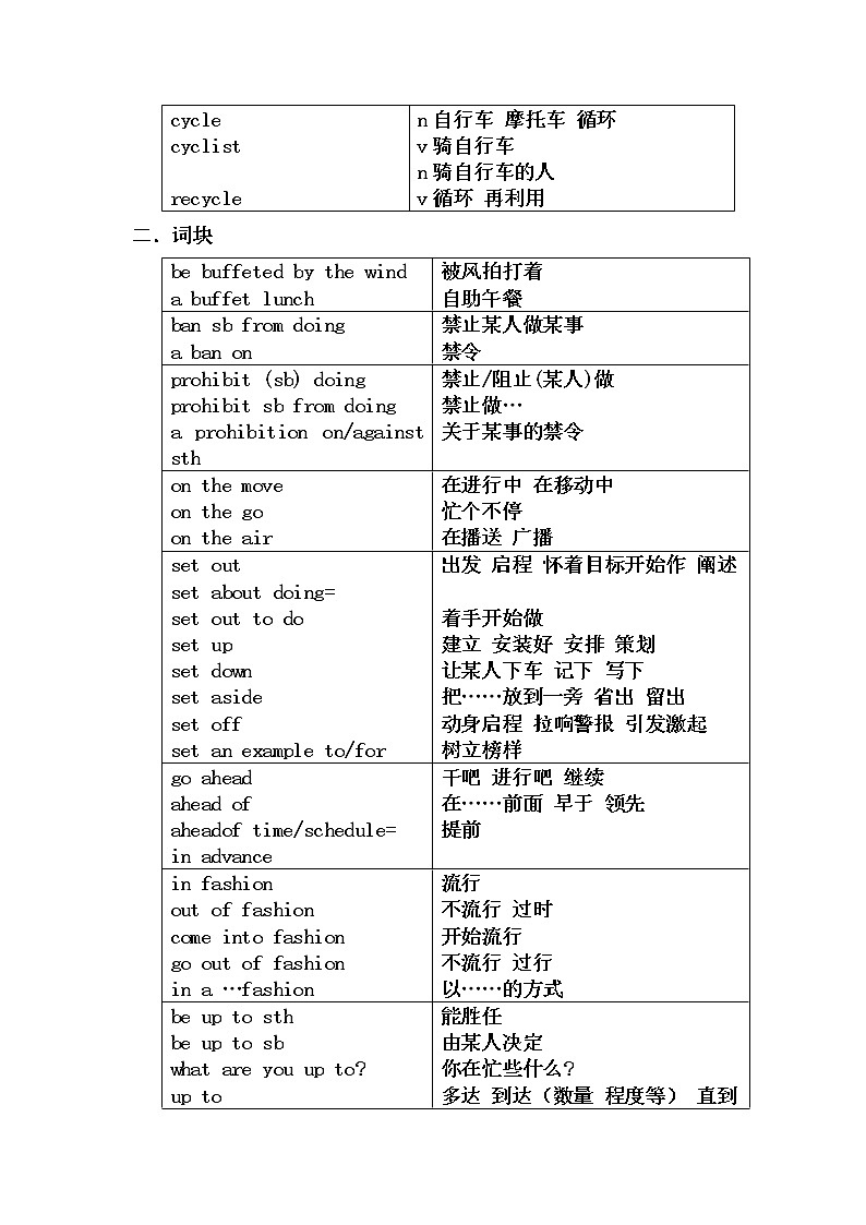 Unit 3 Fanstistic parks 词汇学案 -2022-2023学年高中英语人教版(2019)选择性必修第一册第2页
