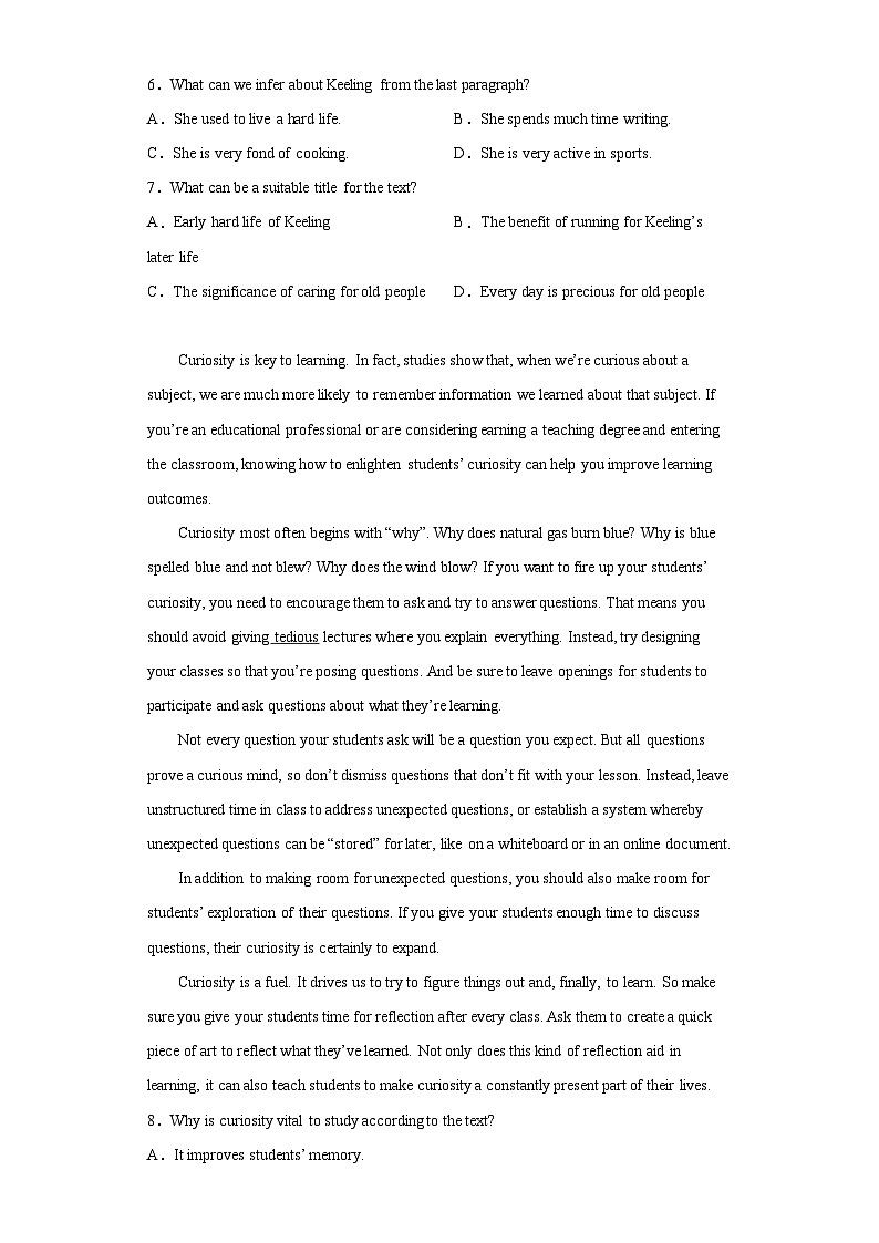 2023届河南省创新发展联盟高三模拟考试二模英语试题(含解析)第3页