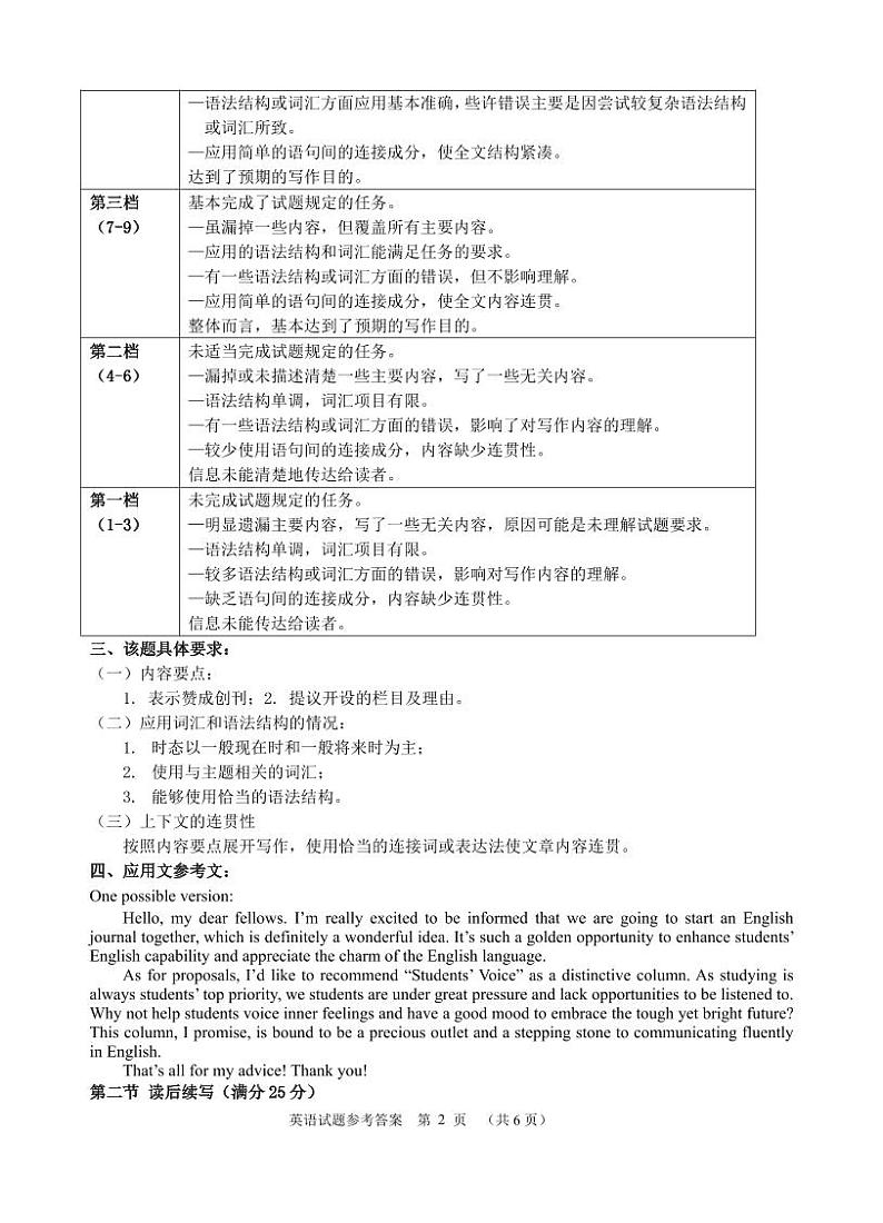 2023年浙江省高考四校联盟高三模拟卷(杭州二中、温州中学、金华一中、绍兴一中)英语试题及答案02
