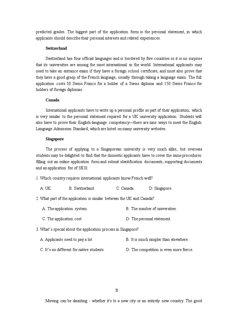 2022-2023学年广东省肇庆市封开县广信中学等几校高二下学期(期中)联考英语试题Word版含答案02
