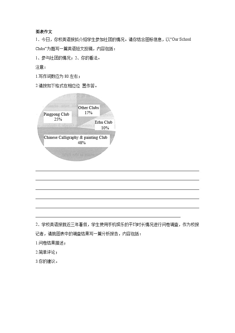 高考英语写作分类训练:图表作文第1页