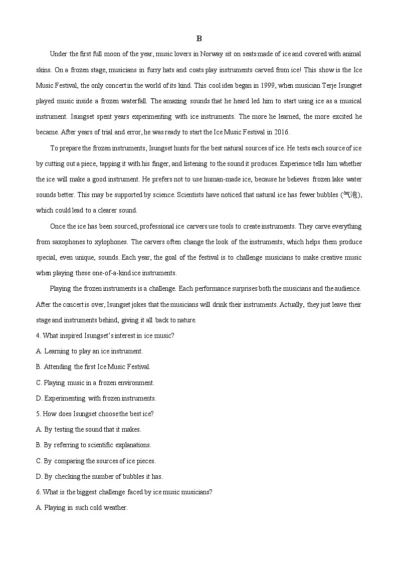 精品解析:广东省广州市2021-2022学年高三上学期10月阶段训练英语试题(解析版)第3页