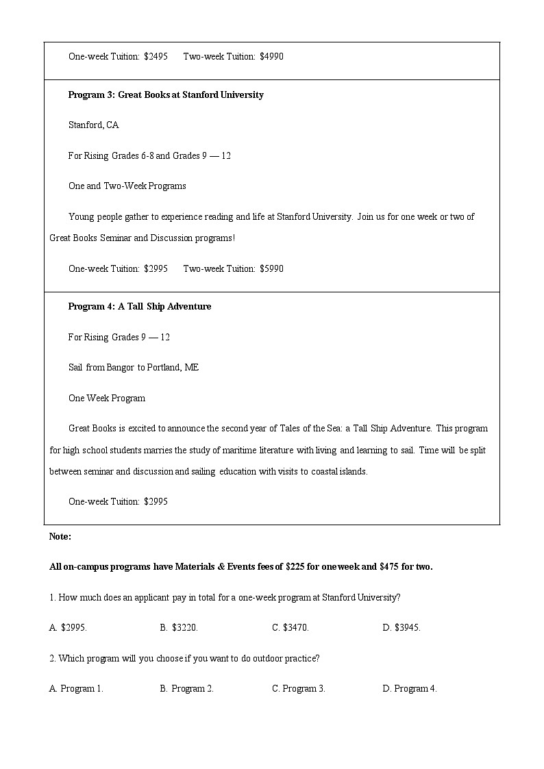 2022-2023学年甘肃省兰州市第五十八中学高三下学期建标考试英语试题含答案第2页