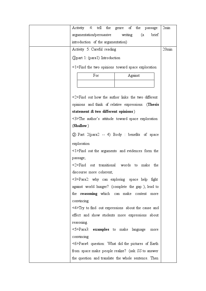 Unit4 reading for writing 教学设计2022-2023学年人教版2019必修第三册第2页