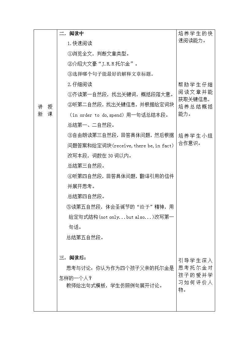 Unit2 Understanding ideas The Real Father Christmas教案-2022-2023学年高中英语外研版(2019)必修第二册02
