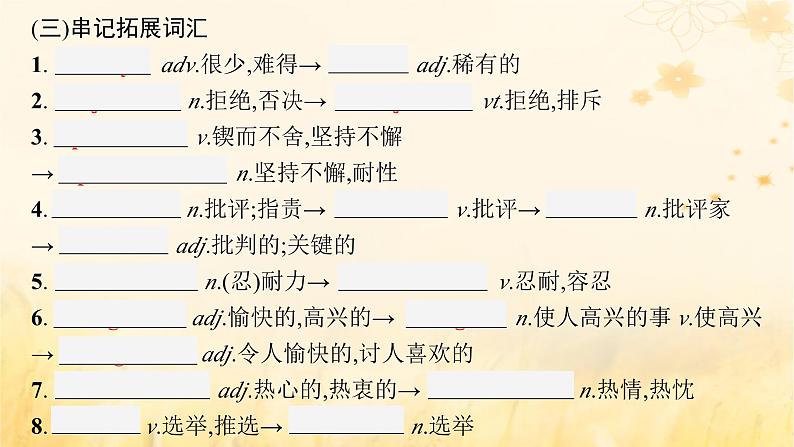 适用于新教材2024版高考英语一轮总复习背诵默写本Unit2Onwardsandupwards课件外研版选择性必修第一册06