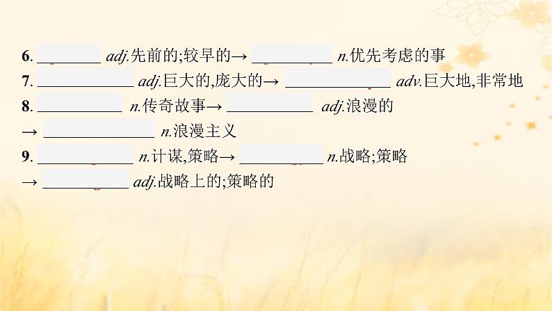 适用于新教材2024版高考英语一轮总复习背诵默写本Unit3TheworldmeetsChina课件外研版选择性必修第四册06