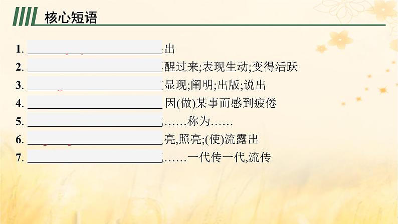 适用于新教材2024版高考英语一轮总复习背诵默写本Unit4Meetingthemuse课件外研版选择性必修第一册06