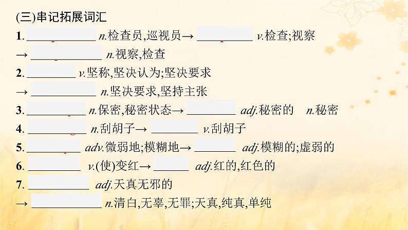 适用于新教材2024版高考英语一轮总复习背诵默写本Unit6Natureinwords课件外研版选择性必修第三册第6页