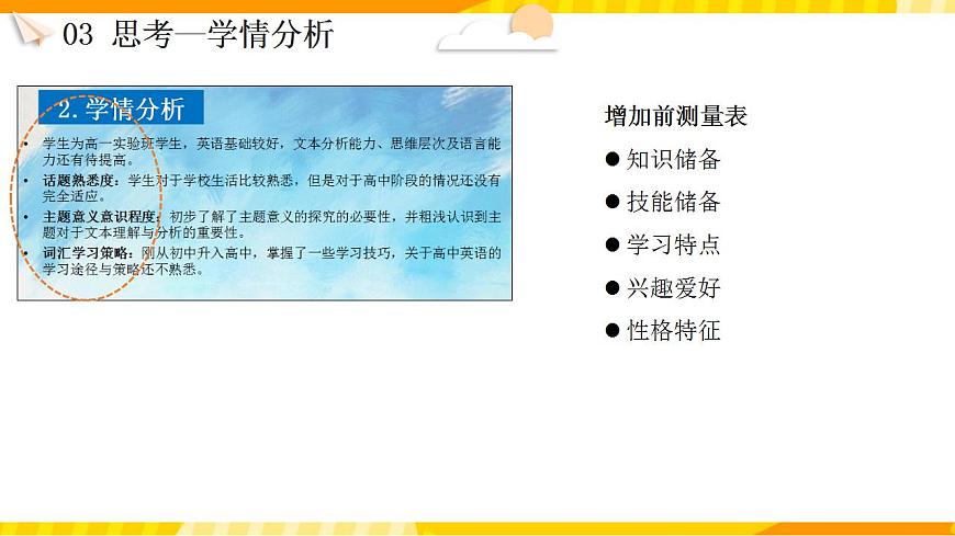 高中英語人教版(2019)必修一大單元Unit1單元整體設(shè)計課例點(diǎn)評課件2第4頁