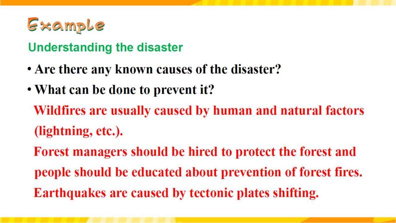 高中英语人教版(2019)必修一大单元Unit 4 Natural Disasters Project课件07