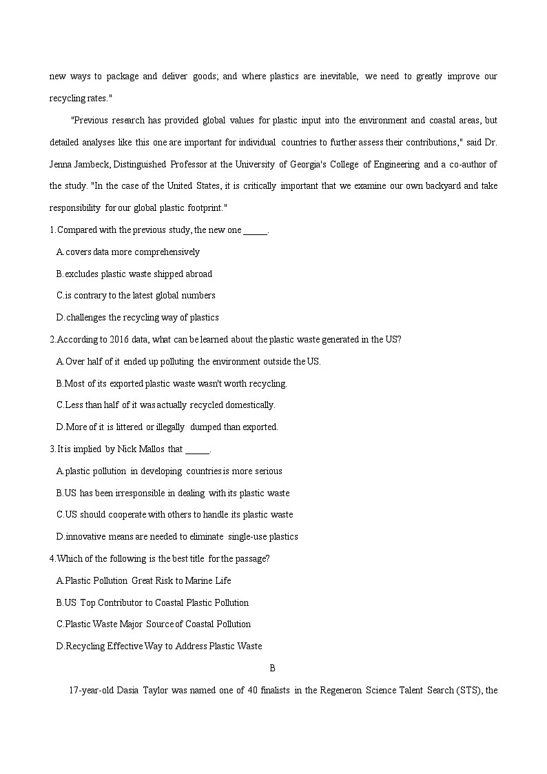专题6.2 Unit 6 Using language 作业 高一英语外研版(2019)选择性必修二03
