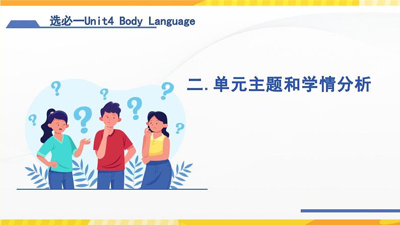高中英语人教版(2019)选择性必修一大单元Unit4 Body Language说课课件+教案06