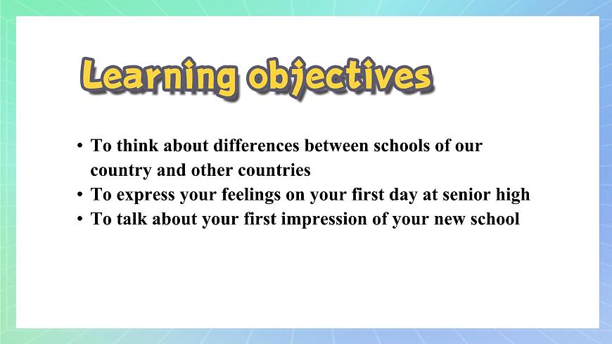 Unit 1 A new start第一課時(shí)starting out 課件 高一英語(yǔ)外研版(2019)必修一 第2頁(yè)
