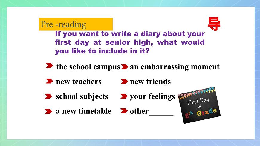 Unit 1 A new start第二課時(shí)understanding ideas 課件 高一英語外研版(2019)必修一 第2頁