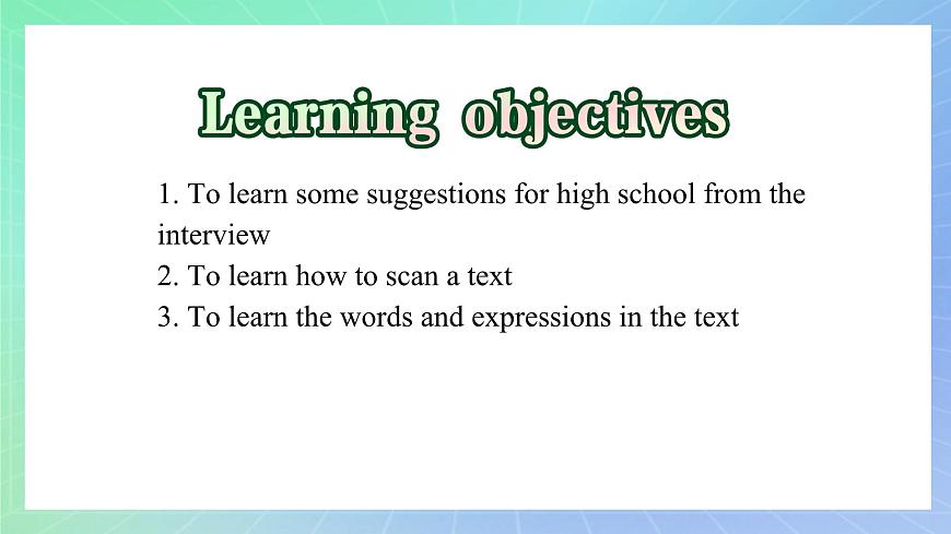 Unit 1 A new start第四課時Developing ideas 課件 高一英語外研版(2019)必修一 第2頁
