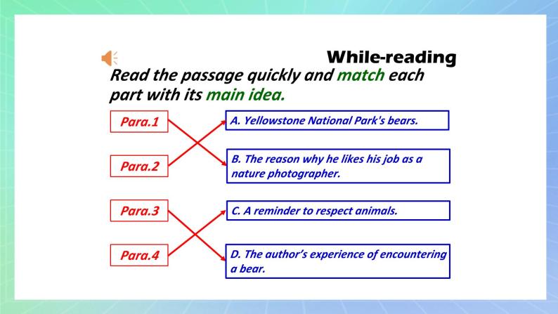 Unit 5 Into the wild  第四课时 Developing  ideas 课件 高一英语外研版(2019)必修一05