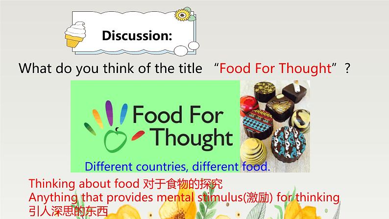 新外研社(19)高中英语必修二Unit1Food for thought--Starting out&Understanding ideas课件第3页