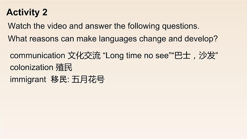 新外研社(19)高中英语必修一Unit2Exploring English--Starting out&Understanding ideas课件06