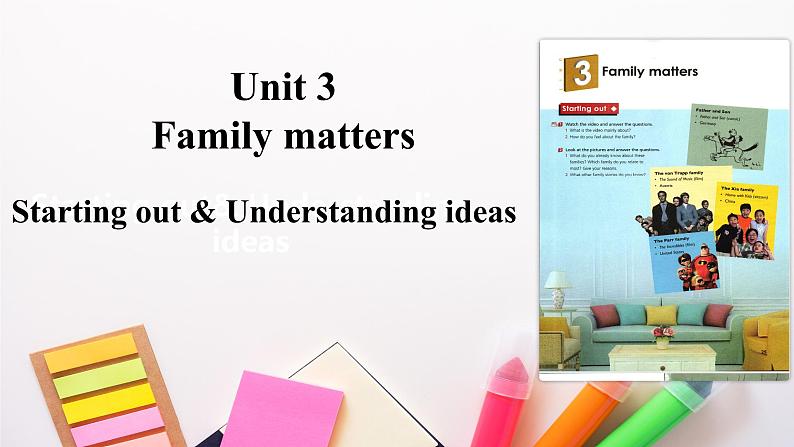新外研社(19)高中英语必修一Unit3Family matters-Starting out&Understanding ideas课件01