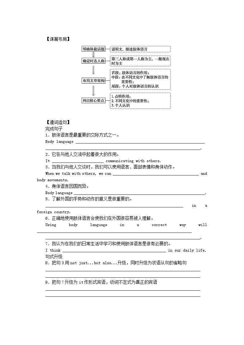 新教材2023版高中英語(yǔ)Unit4BodyLanguageSectionⅣWriting__描述肢體語(yǔ)言學(xué)案新人教版選擇性必修第一冊(cè)第2頁(yè)