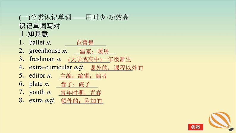 2024版新教材高考英语全程一轮总复习Unit1TeenageLife课件新人教版必修第一册04