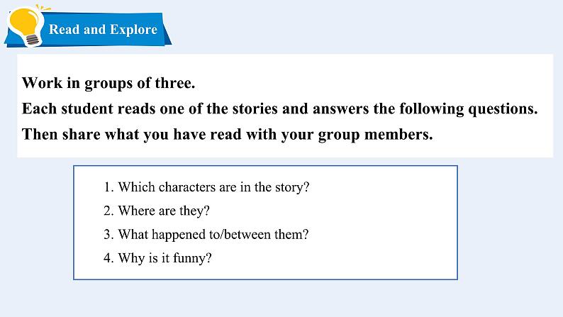 高二英语北师版 选择性必修二 Unit 4 Lesson 1 Whats so funny(课件)07