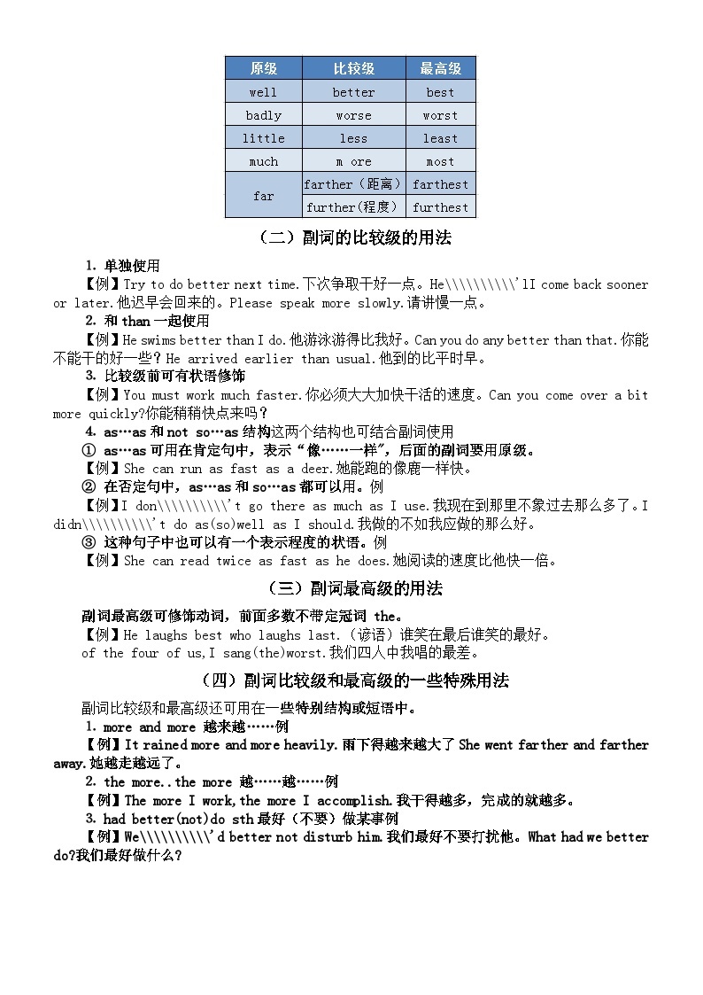 高中英语2024届高考复习语法知识汇总讲解（形容词+副词+冠词）03