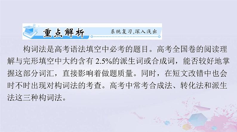 2024届高考英语一轮总复习第二部分第十二讲构词法课件第2页