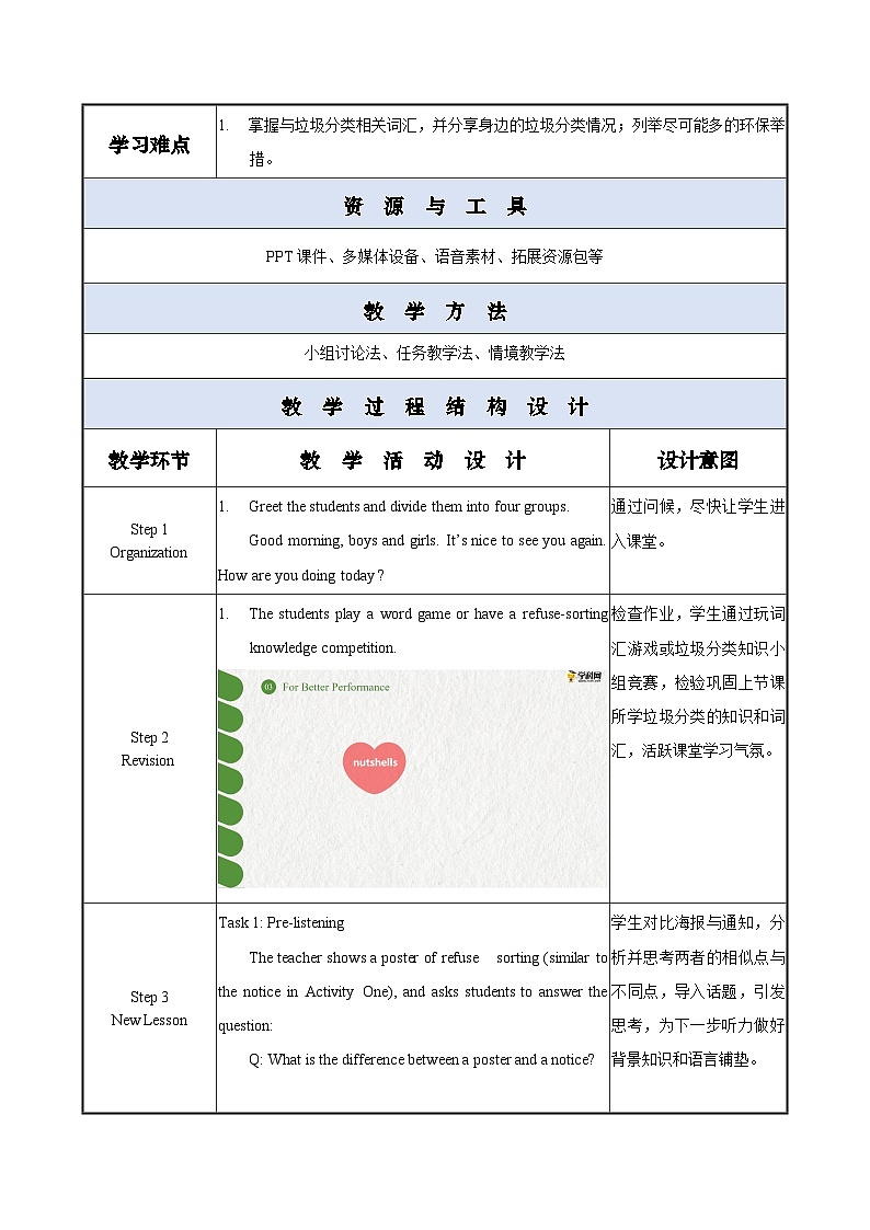 【中职专用】高中英语 外研版2021·基础模块1 Unit 5 We Have Only One Earth! 课件+教案02