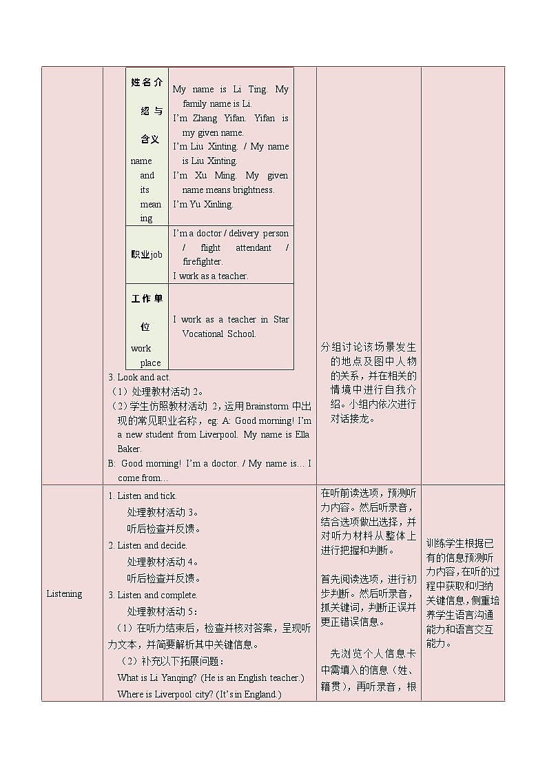 【中职专用】高中英语 高教版2021·基础模块1 Unit+1+Personal+and+family+lifew+教学设计(表格版)-03