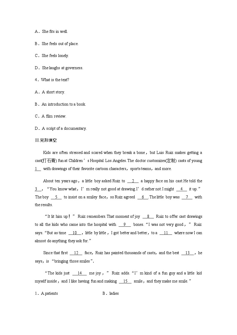 译林版(2019) 必修 第二册:Unit 1 课时精练三 Grammar and usage—Subjectverb agreement(含答案)第3页