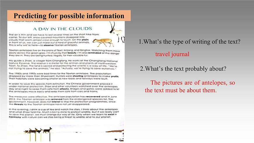 2019新人教高中英語必修二Unit2Reading and Thinking--A Day in The Clouds課件PPT第4頁(yè)