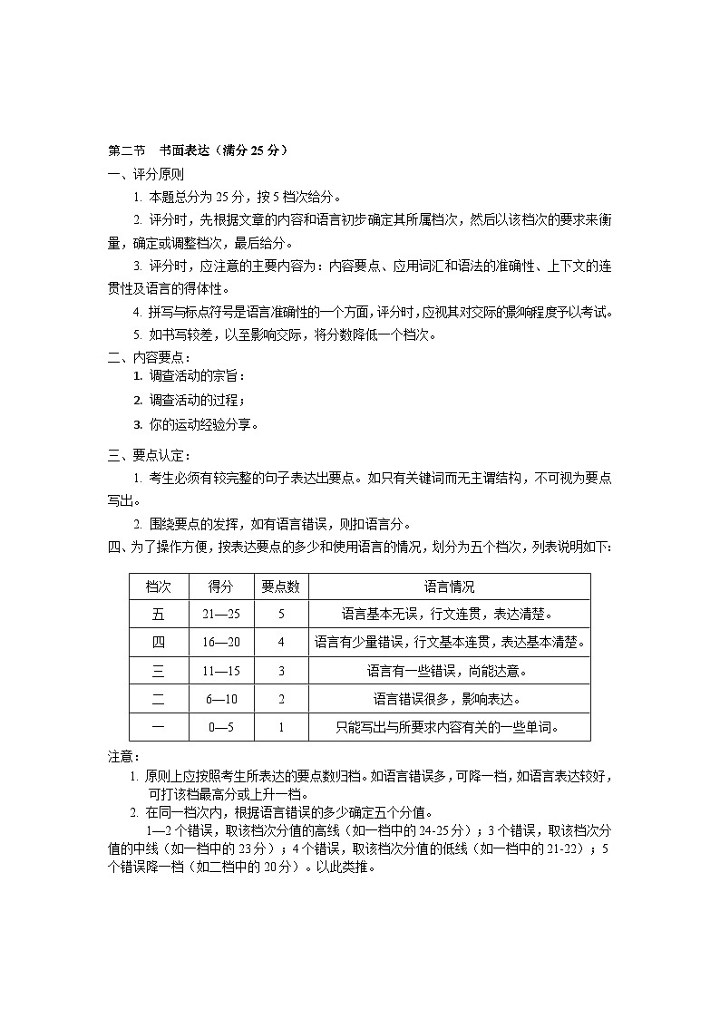 宜宾市2020高三三诊英语答案第2页