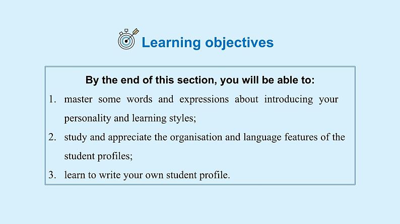 【2023-2024课件】高中英语人教版 必修一(2019) Welcome Unit Reading for Writing02