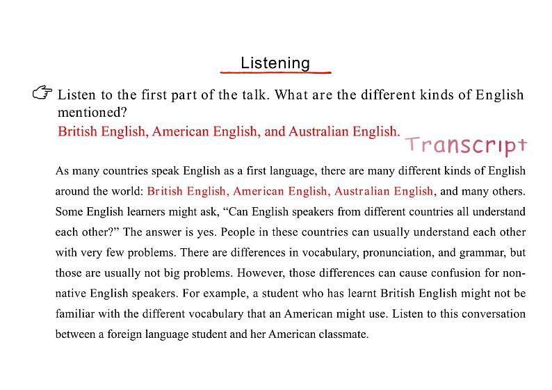 2023-204学年高一英语人教版必修第一册课件 Unit 5 Listening and Talking第4页