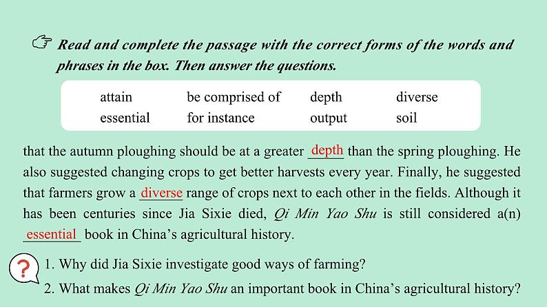 2023-2024学年高二英语人教版 选择性必修一 Unit 5 Assessing Your Progress & Project(课件)第5页