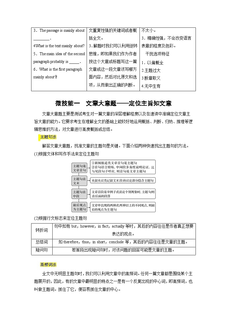 高考英语二轮复习题型归纳与变式演练专题11阅读理解之主旨大意题——逆转思维(含解析)第2页