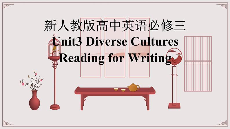 新人教版高中英语必修三Unit3Diverse Cultures-Reading for Writing课件01