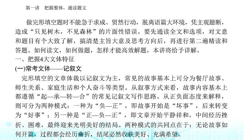 高考英语二轮复习专题三第一讲把握整体,通读题文课件第5页