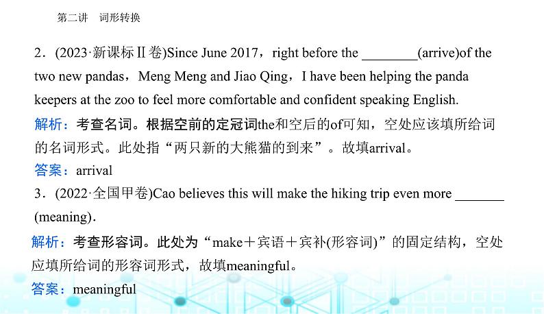 高考英语二轮复习专题四第二讲词形转换课件第6页