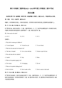 2022-2023學(xué)年廣西南寧市銀海三雅學(xué)校高二上學(xué)期期中考試英語(yǔ)試題含答案