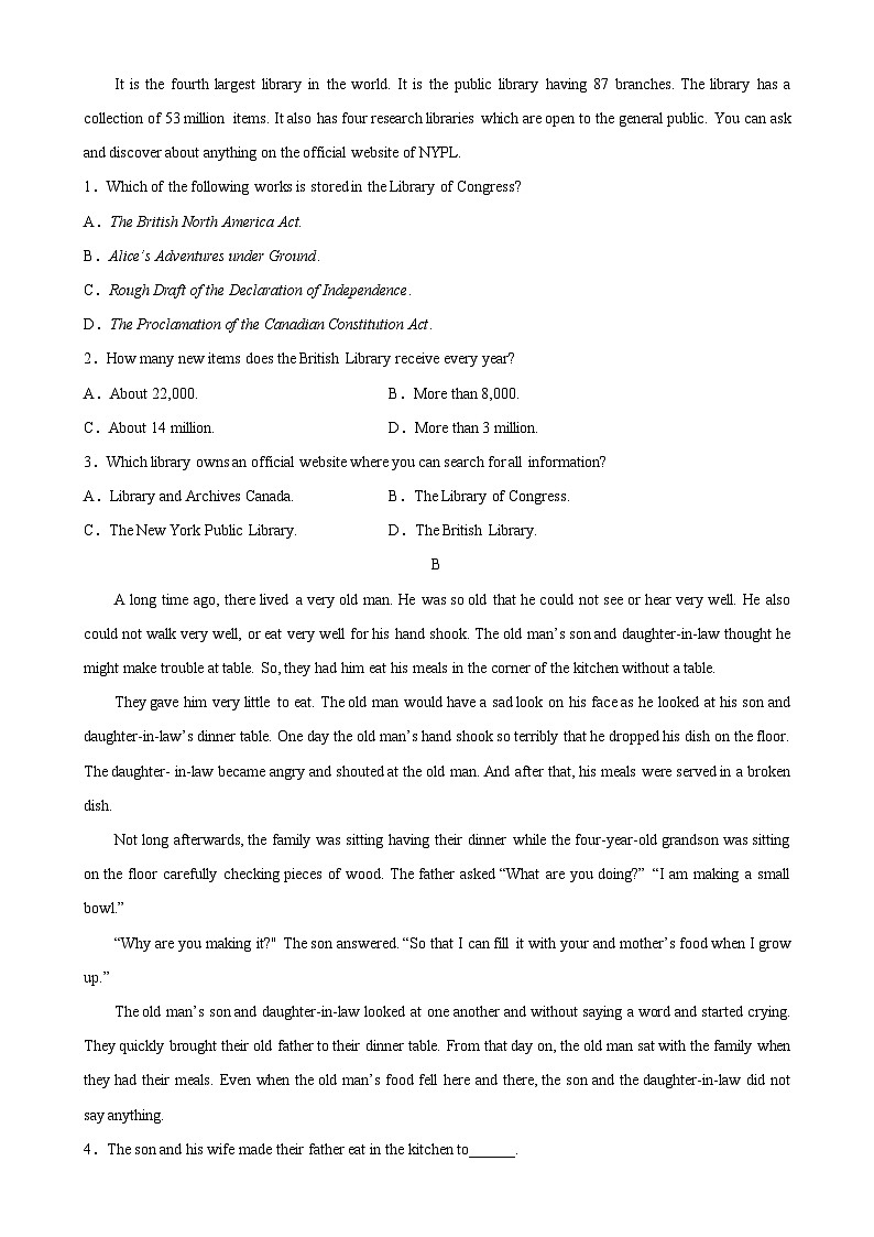 上学期高一英语期中考试-高一英语上学期期中复习查缺补漏冲刺满分(人教版2019)02