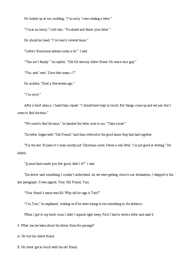 2022-2023学年广东省广州大学附属中学高一上学期十月月考英语试题含答案03