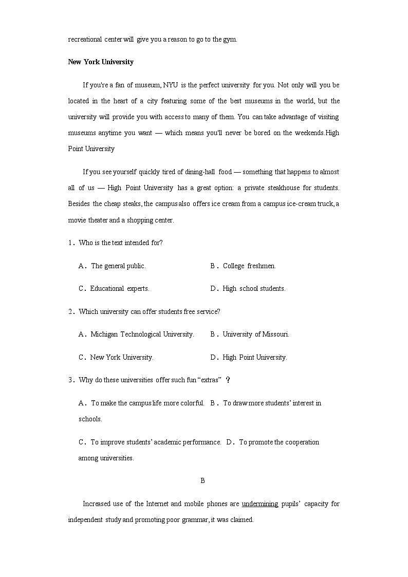2023-2024學(xué)年河南省周口恒大中學(xué)高一上學(xué)期9月月考英語試題含答案第2頁(yè)