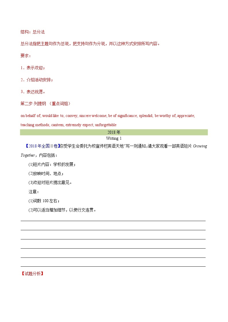 十年(14-23)高考英语真题分项汇编专题 28 书面表达通知、演讲稿类（含解析）03