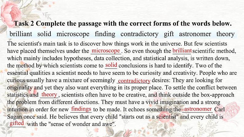 高二英语人教版(2019)选择性必修第二册 Unit 1 Period 5 Assessing Your Progress 课件第5页