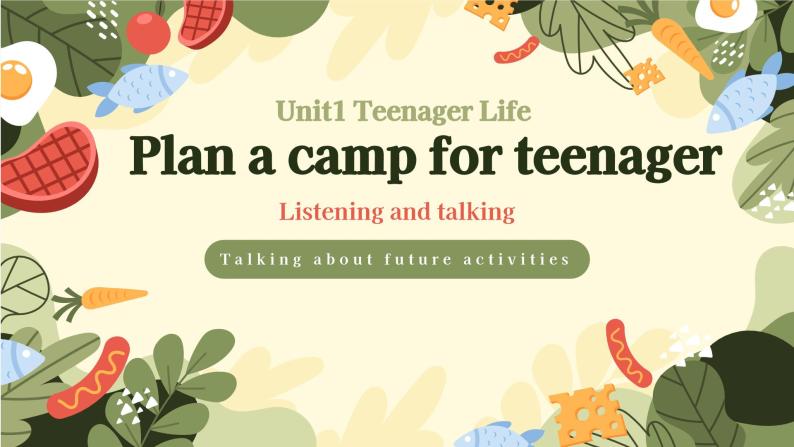 人教版（2019）高中英语必修一 Unit1 Teenage life  Listening and Talking 课件01